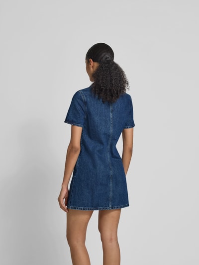 Self-Portrait Jeanskleid mit Umlegekragen Marine 5