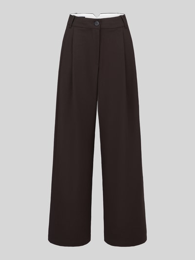 VERO MODA Wide leg wijdte broek met viscose, model 'STELLA' Chocoladebruin - 2