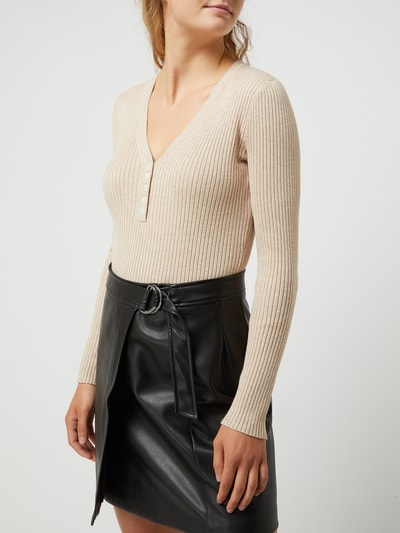 EDITED Pullover mit Stretch-Anteil Modell 'Alesia' Beige Melange 4