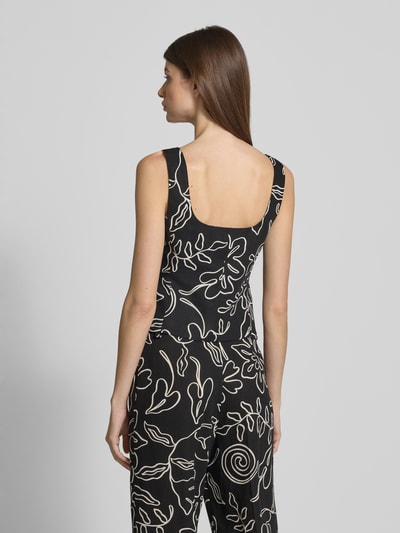 Mango Trägertop aus Viskose-Leinen-Mix mit Knopfleiste Modell 'LIZA' Black 5