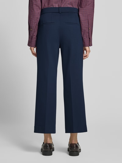 Stehmann straight fit culotte van viscosemix model 'Fenja' Marineblauw - 5