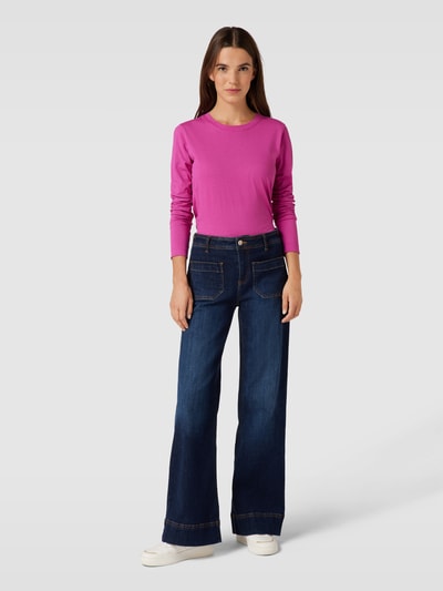 Kaffe Longsleeve mit Rundhalsausschnitt Fuchsia 1