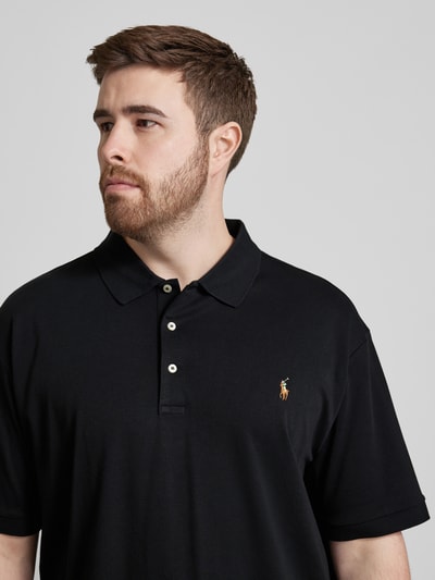 Polo Ralph Lauren Big & Tall PLUS SIZE poloshirt met logostitching Zwart - 3