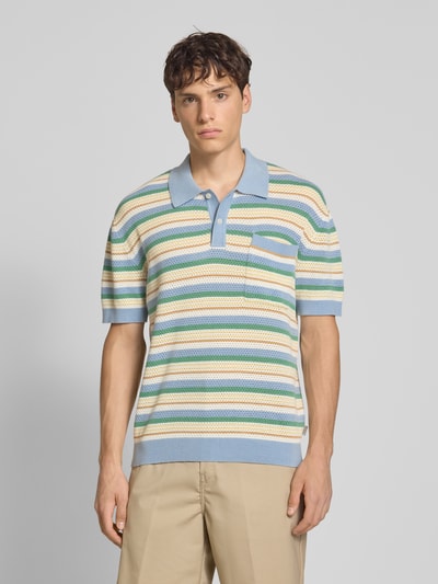 Pepe Jeans Regular fit gebreid shirt met polokraag Lichtblauw - 4