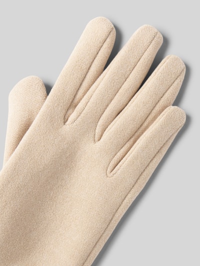 EEM Regular Fit Handschuhe mit Knopfverschluss Beige 3