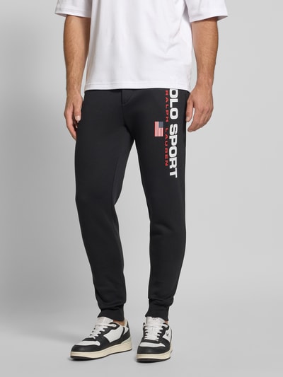 Polo Ralph Lauren Slim fit sweatpants met labelprint Zwart - 4