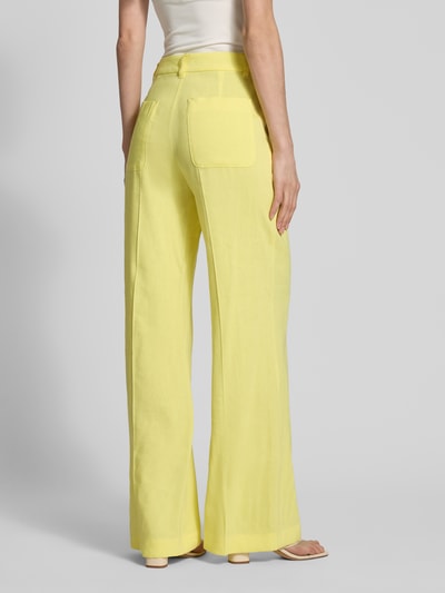 Marc Cain Wide Fit Stoffhose aus Leinen-Mix Gelb 5