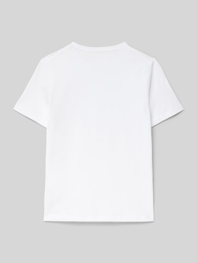 Calvin Klein Jeans T-Shirt mit Label-Print Weiss 3