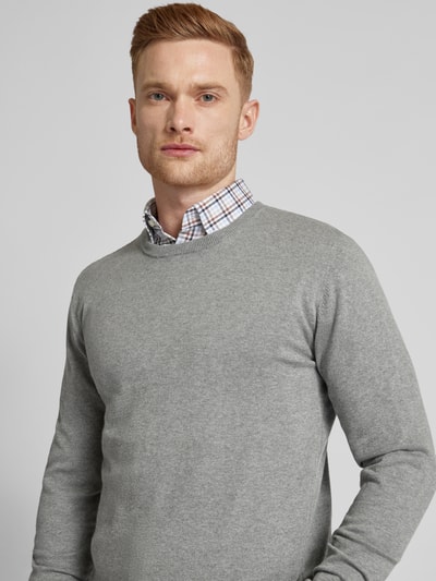 Matinique Pullover mit Label-Detail Modell 'Jones' Hellgrau Melange 3