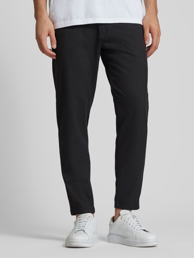 MCNEAL Tapered fit chino met tunnelkoord Zwart - 4