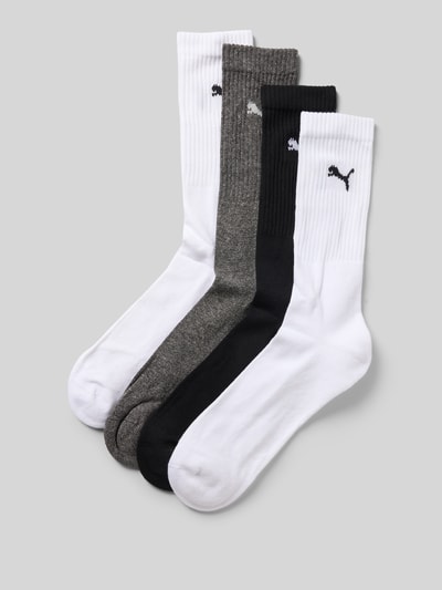 PUMA Skarpety z nadrukiem z logo w zestawie 4 szt. Średnioszary 1