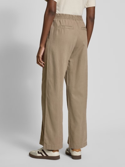 JAKE*S STUDIO WOMAN Wide Leg Stoffhose mit elastischem Bund Taupe 5