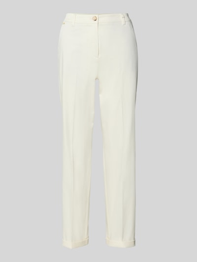 Produktfoto, Regular Fit Chino aus Baumwoll-Mix von s.Oliver BLACK LABEL, efekt: jednolity kolor, krój regular fit, szlufki na pasek, zapięcie na guzik i zamek błyskawiczny, elastyczny pas, zakończenie nogawek z mankietem, wpuszczane kieszenie, imitacja kieszeni z tyłu, mieszanka bawełny