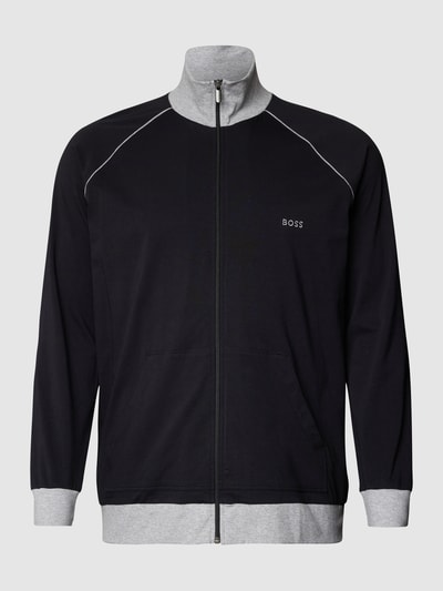 Boss Black Big&Tall PLUS SIZE Sweatjacke mit kontrastiven Details Schwarz 2