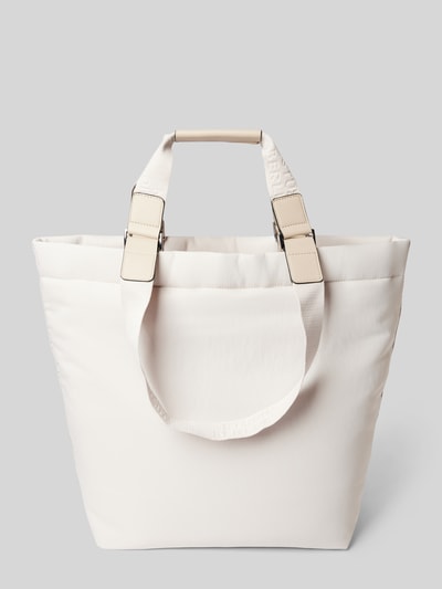 STUDIO BERLIN Handtasche mit Label-Badge Modell 'PRENZLAU' Hellgrau 4