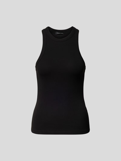 Anine Bing Tanktop mit gerippten Abschlüssen Black 2