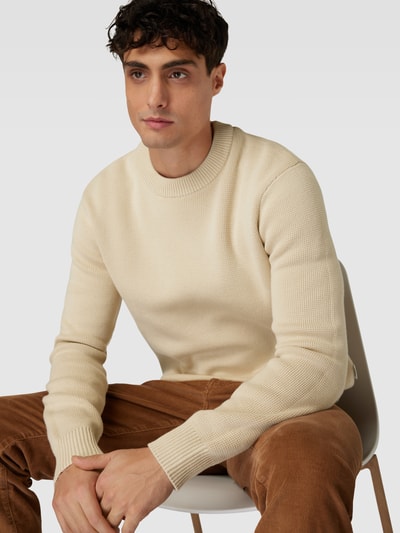 SELECTED HOMME Strickpullover mit Rundhalsausschnitt Modell 'TODD' Offwhite 3