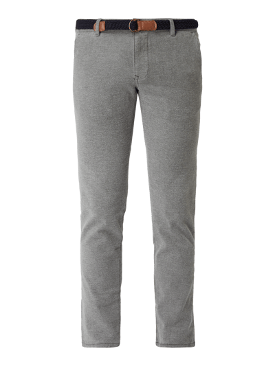 MR. F Slim Fit Chino mit Gürtel (blau) online kaufen