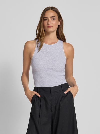 Samsøe Samsøe Tanktop mit Rundhalsausschnitt Modell 'SAJUNE' Hellgrau Melange 4