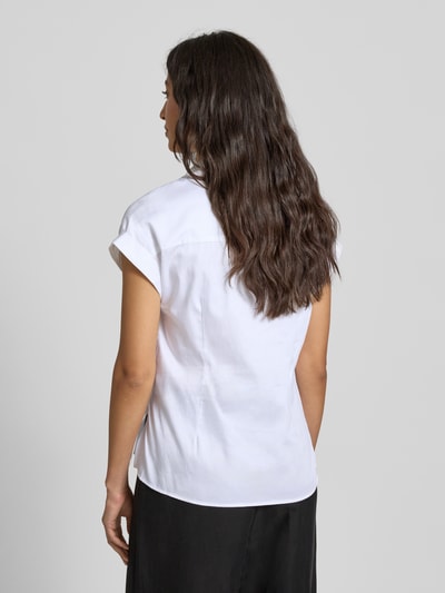 Milano Italy Relaxed Fit Bluse mit Knotendetail Offwhite 5