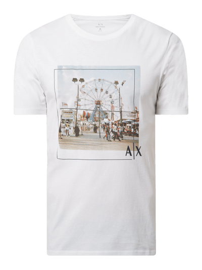 ARMANI EXCHANGE Regular Fit T-Shirt mit Print (weiss) online kaufen