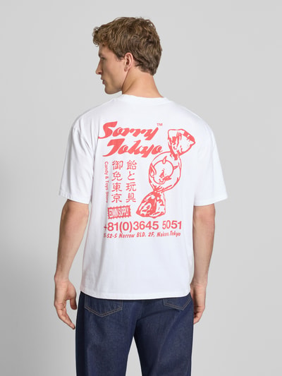 Edwin T-Shirt mit rückseitigem Print Modell 'SORRY TOKYO' Weiss 5