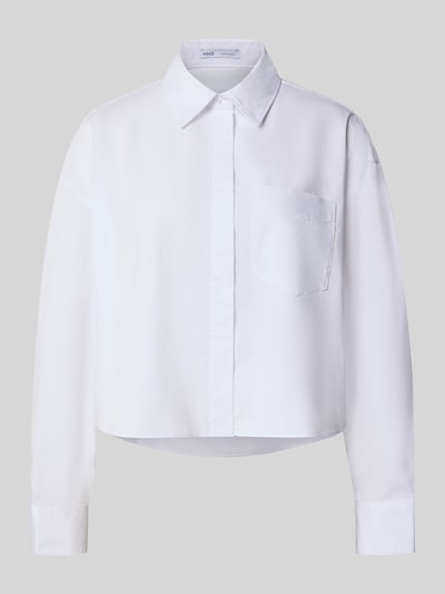 MANGO Relaxed Fit Hemdbluse aus Viskose-Mix Modell 'Anna' Offwhite 2