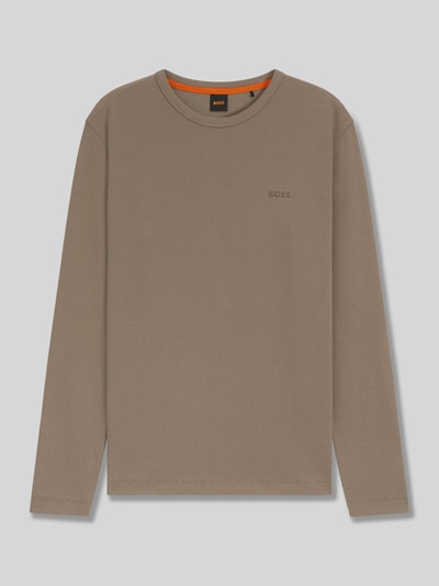 BOSS Orange Regular fit shirt met lange mouwen en wafelstructuur, model 'TEMPESTO' Olijfgroen - 2