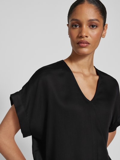 Lanius Relaxed fit blouse met V-hals Zwart - 3