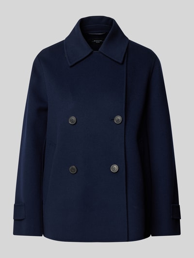 Weekend Max Mara Schurwolljacke mit Umlegekragen Modell 'AFONE' Marine 2