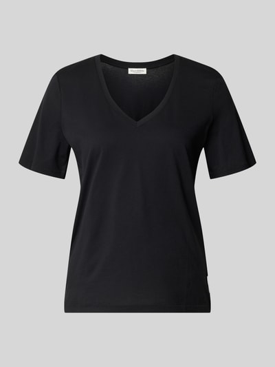 Produktfoto, Regular Fit T-Shirt aus reiner Baumwolle von Marc O'Polo, efekt: jednolity kolor, krój regular fit, dekolt w serek, krótki rękaw, bawełna
