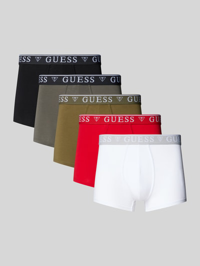 Guess Trunks mit Label-Bund im 5er-Pack Rot 1