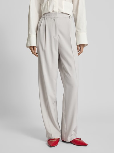 Christian Berg Woman Pantalon met achterzakken Lichtgrijs gemêleerd - 4