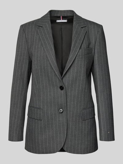 Tommy Hilfiger Relaxed Fit Kurzblazer mit Viskose-Anteil Hellgrau 2