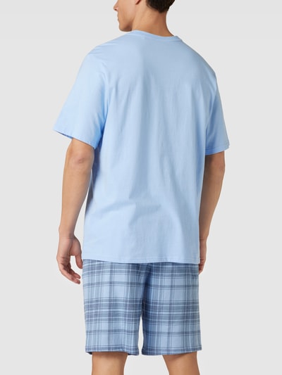 Schiesser Pyjama van katoen, model 'Comfort Fit Schlafanzug' Lichtblauw - 4