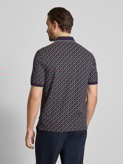 bugatti Regular Fit Poloshirt im Allover-Look Marine 5
