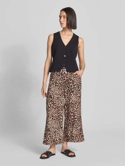 B.Young Wide leg culotte met steekzakken, model 'JOELLA' Middenbruin - 1