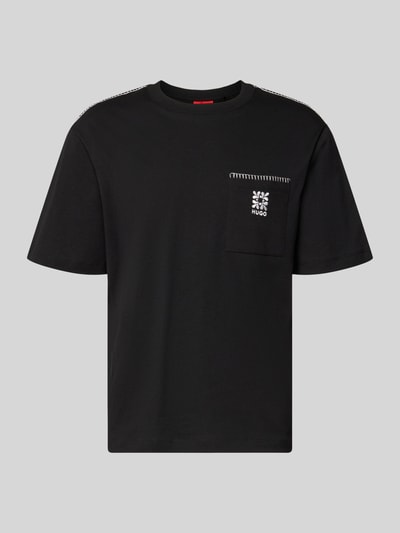 Produktfoto, Regular Fit T-Shirt aus reiner Baumwolle Modell 'DARRO' von HUGO, Optik: Unifarben, Label-Schriftzug, Rundhals, Kurzarm, Materialverarbeitung: Jersey