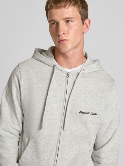 Jack & Jones Sweatjacke mit Känguru-Tasche und Reißverschluss Offwhite Melange 3