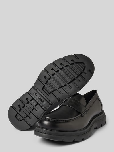 Steve Madden Mokasyny skórzane z paskiem na cholewce model ‘RAIDEN’ Czarny 4