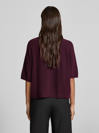 comma Gebreide pullover met 3/4-mouwen Bordeaux - 5