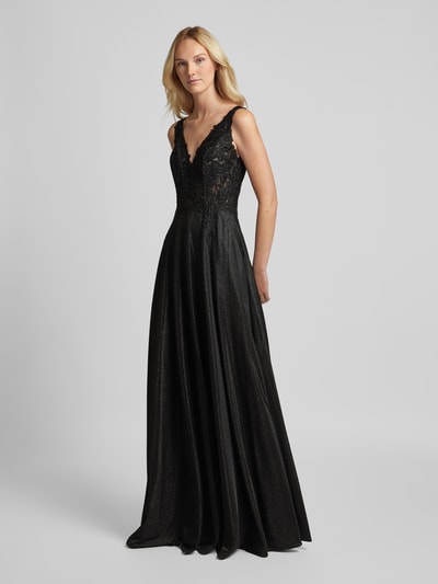 Unique Abendkleid mit Häkelspitze Black 1