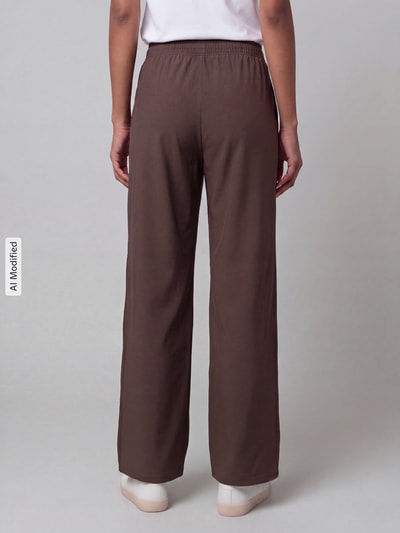 Under Armour Wide Leg Sweathose mit Logo-Print Dunkelbraun 5
