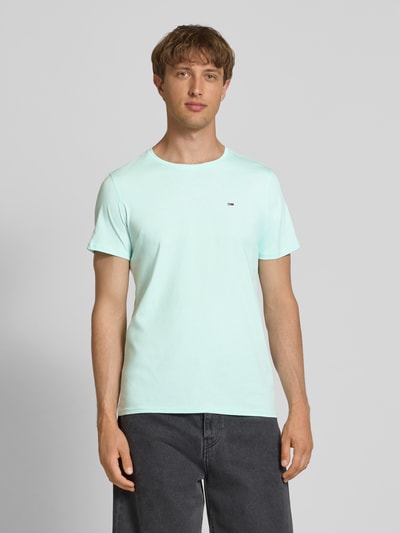 Tommy Jeans Regular Fit T-Shirt aus reiner Baumwolle Tuerkis 4