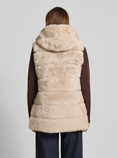 Apricot Weste aus Kunstfell mit Steppnähten Offwhite 5