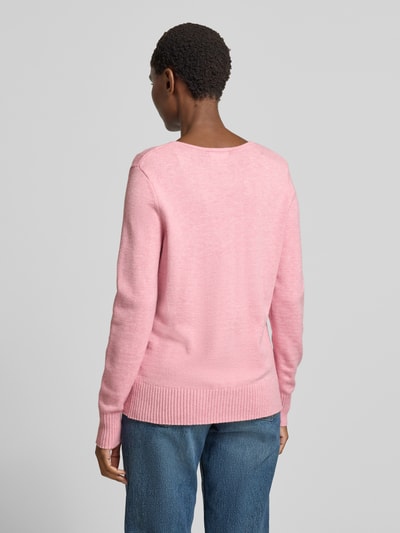 Christian Berg Woman Strickpullover aus Viskose-Mix mit V-Ausschnitt Altrosa Melange 5