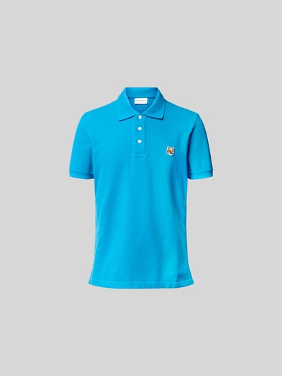 MAISON KITSUNE Poloshirt mit Motiv-Applikation Royal 2