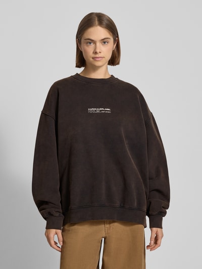 Karo Kauer Bluza o kroju oversized z okrągłym dekoltem model ‘Legacy’ Czarny 4