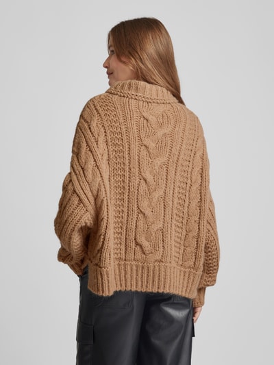 Marc Cain Gebreide pullover met opstaande kraag Camel - 5