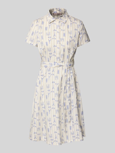 Christian Berg Woman Selection Knielanges Kleid mit Bindegürtel Sand 2